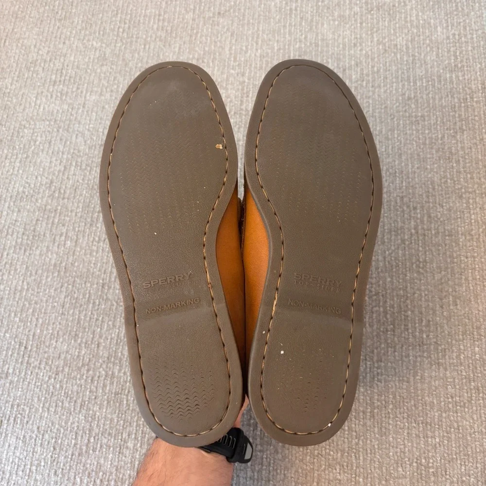 Sperry Top-Sider Gold Cup Original 2-Eye Boat Shoes Tan Leather Men's Sz 10.5